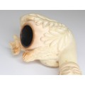 veche pipa Meerschaum. sculptura cinegetica. etui original. Turcia